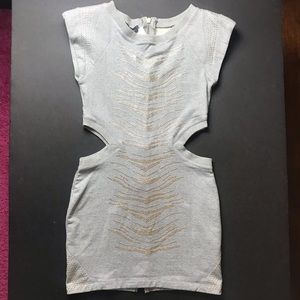 Grey Bebe cut out body con dress